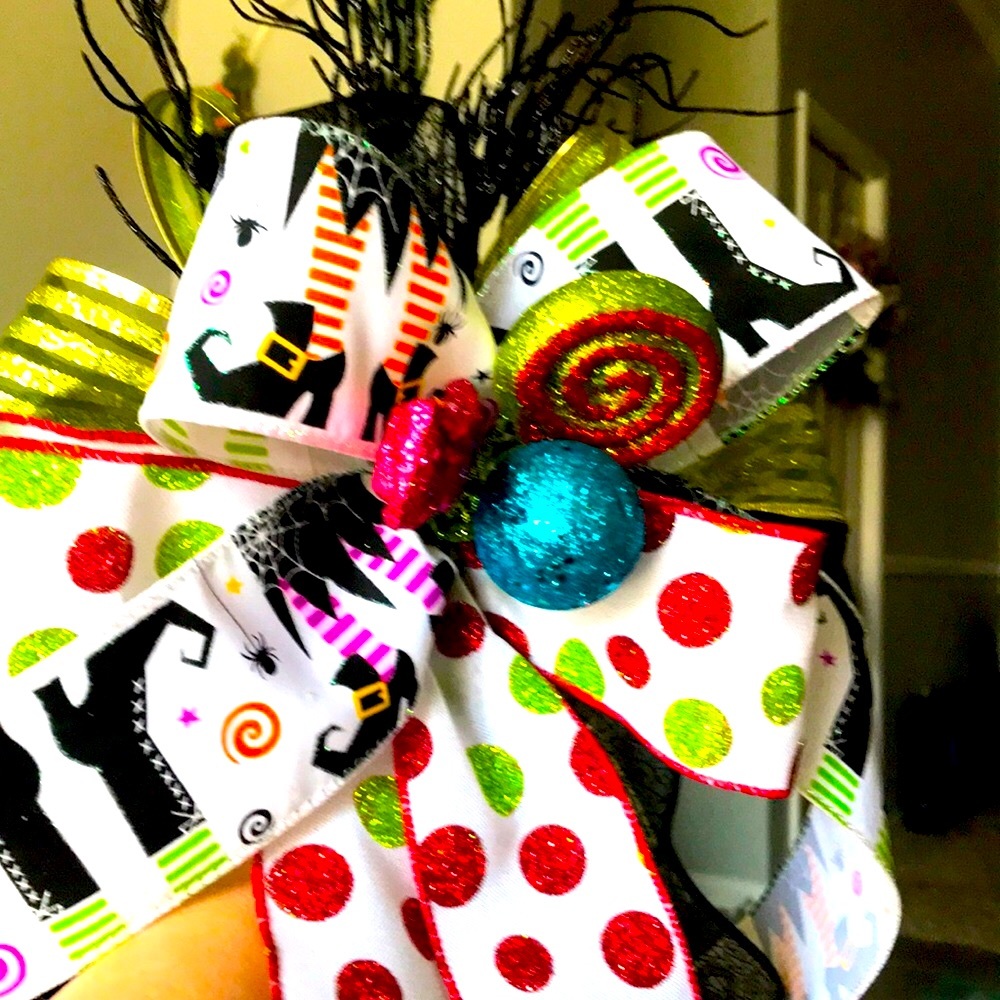 Christmas Bow, Set Of 2 Matching Bows, Christmas Bows, Wreath Size Bow, ELF, DIY